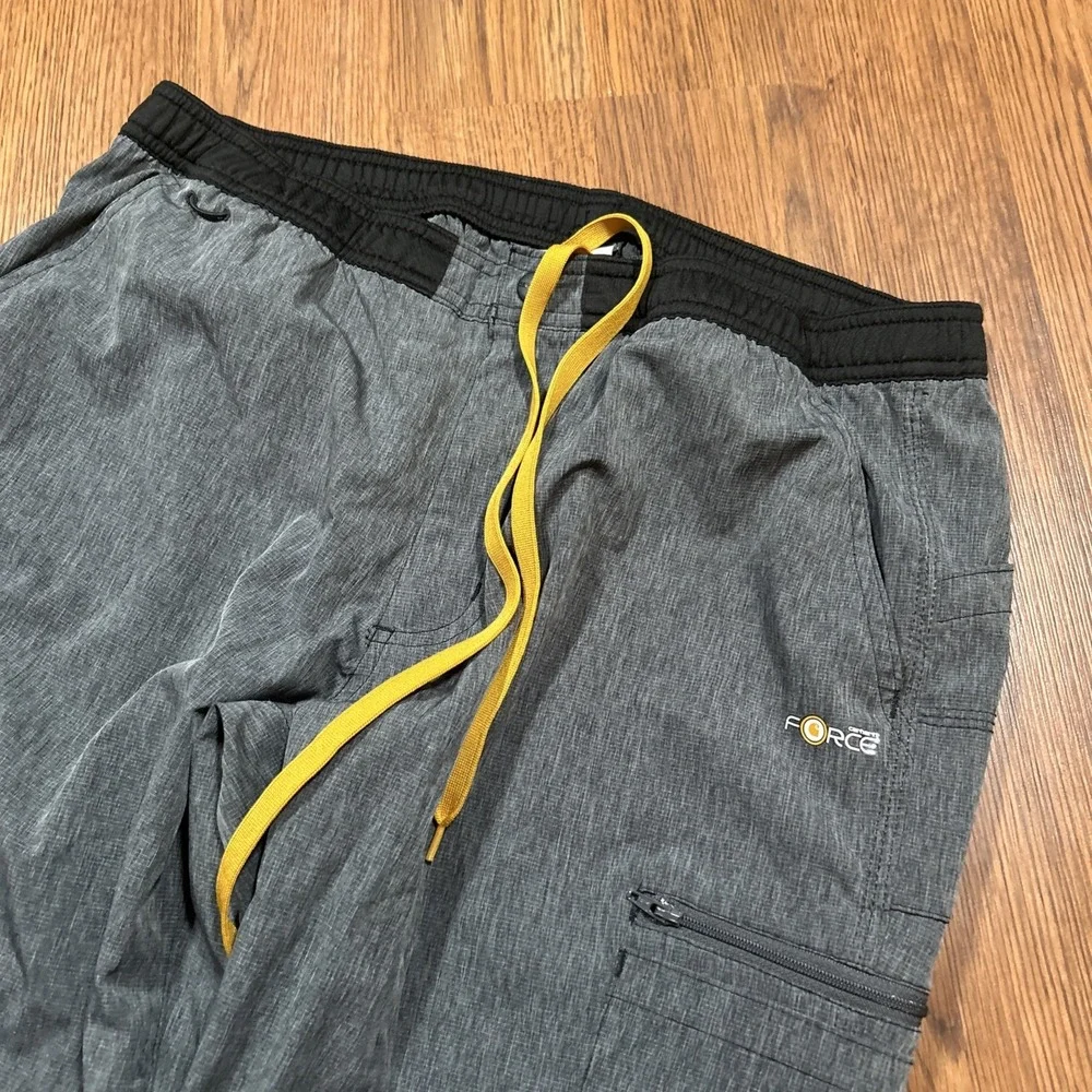 CARHARTT Force Scrub Pants Mens L Gray Heather Cargo Utility Drawstring Stretch